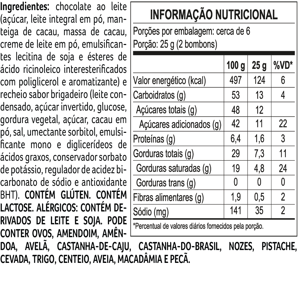 Caixa de Bombons Cubo Cacau Magia Brigadeiro 145g, , large. image number 1