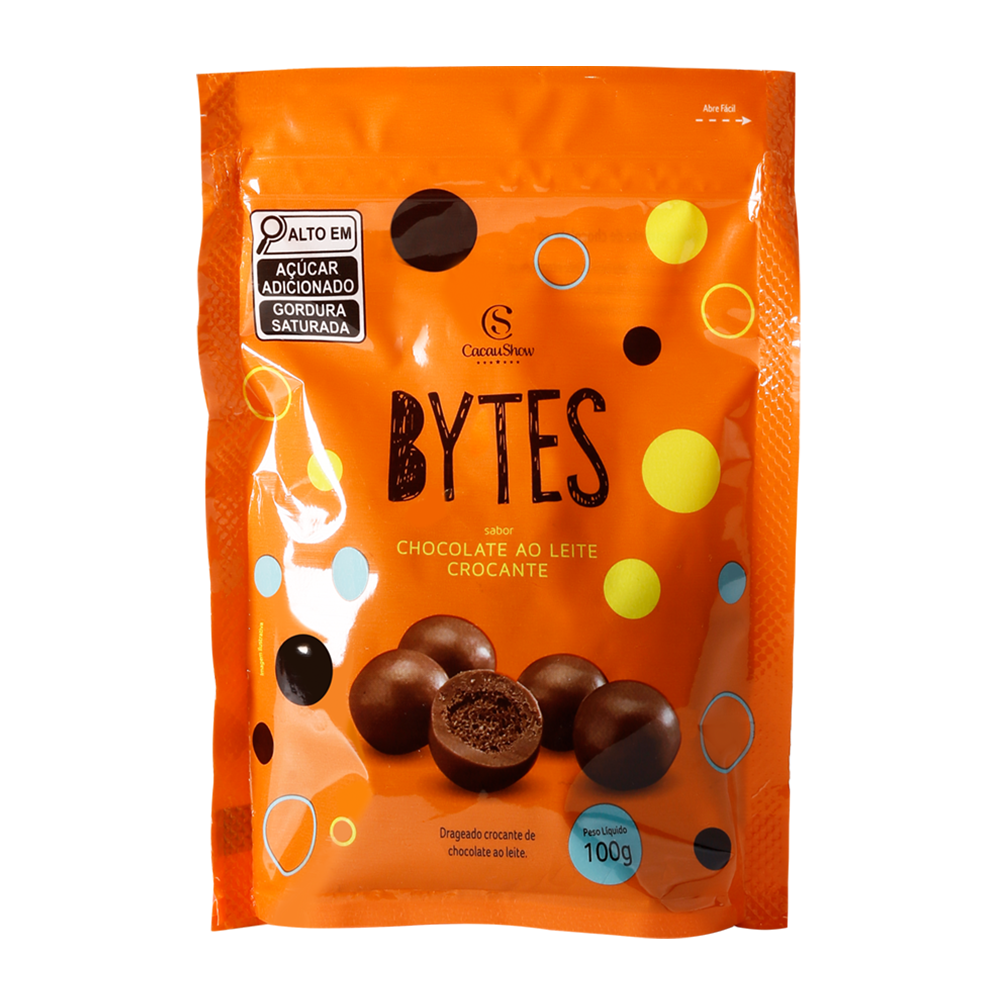 Drageado Bytes ao Leite Crocante 100g, , large. image number 0