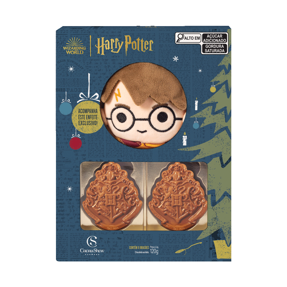 Brasão de Chocolate ao Leite Harry Potter 120g, , large. image number 0