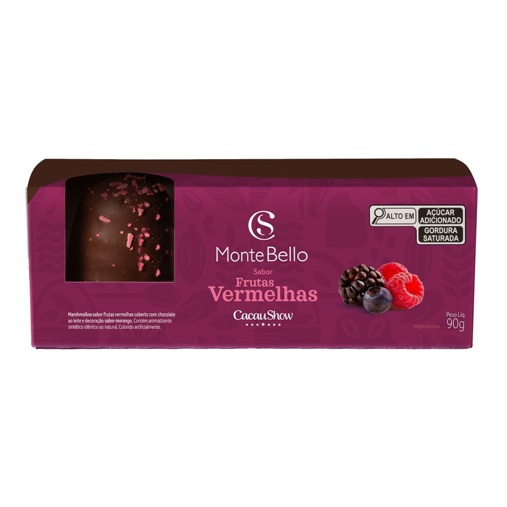 Marshmallow MonteBello Frutas Vermelhas 90g, , large. image number 0