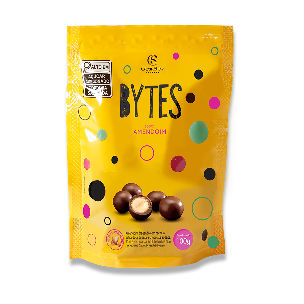 Drageado Bytes de Amendoim 100g, , large. image number 0