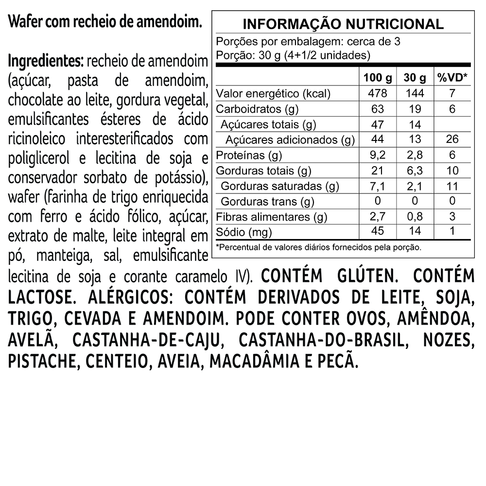 Wafer Biscoiteria Paçoca 80g, , large. image number 1