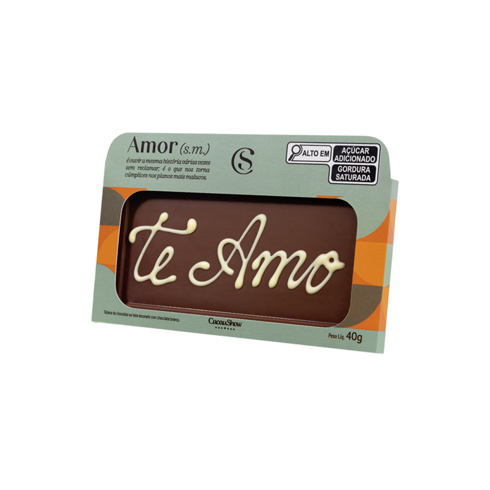 Tablete ao Leite Chocoarte Palavras 40g, , large. image number 0